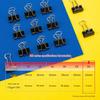 Deli 15mm Black Metal Binder Clips - 5 Tubes