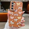 Чехол с принтом разноцветных бантиков для Samsung S26 S25 Ultra S24 S23 S22 S21 FE A15 A35 A55 A16 A36 A56 A17 A18 A37 A57 5G Мягкая обложка с текстурой кожи