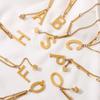 Gold Color Women Choker Stainless Steel A-Z Letter Clavicle Chain  Birthday Gift