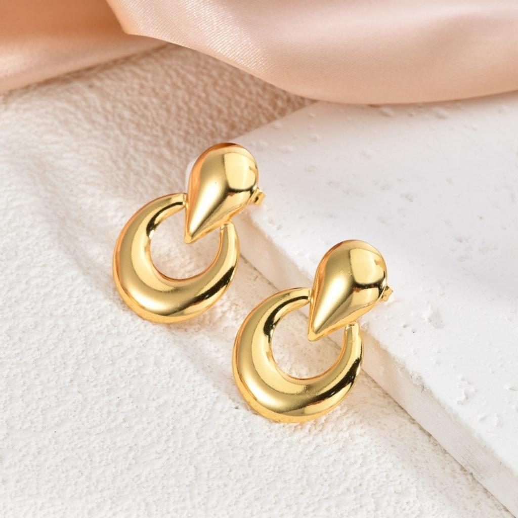 1 пара Стильные Серьги-гвоздики 304 Нержавеющая Сталь с Покрытием 18K Золотом Сердце Цветок Бабочка Морская Звезда Для Женщин Подарок