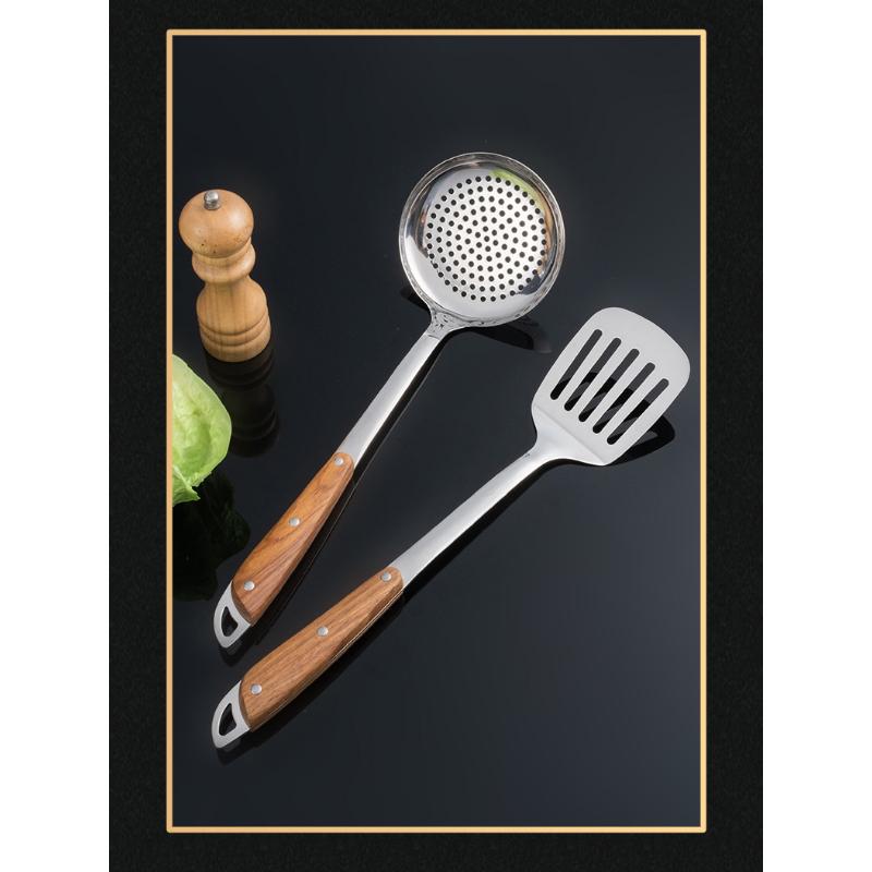 HANYANG, новинка 304, деревянная ручка, лопатка для жарки из нержавеющей стали, кухонные принадлежности, изоляционная лопатка из грушевого дерева, кухонная ложка