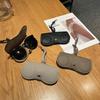 PU Leather Sunglasses Pouch with Keyring SunGlasses Holder Hanging Sunglasses  Eyewear Accessories
