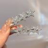 Заколки для волос Y2k Stars с полными стразами для женщин, милые девичьи заколки, металлический зажим-уточка, украшение для челки на лбу, головной убор