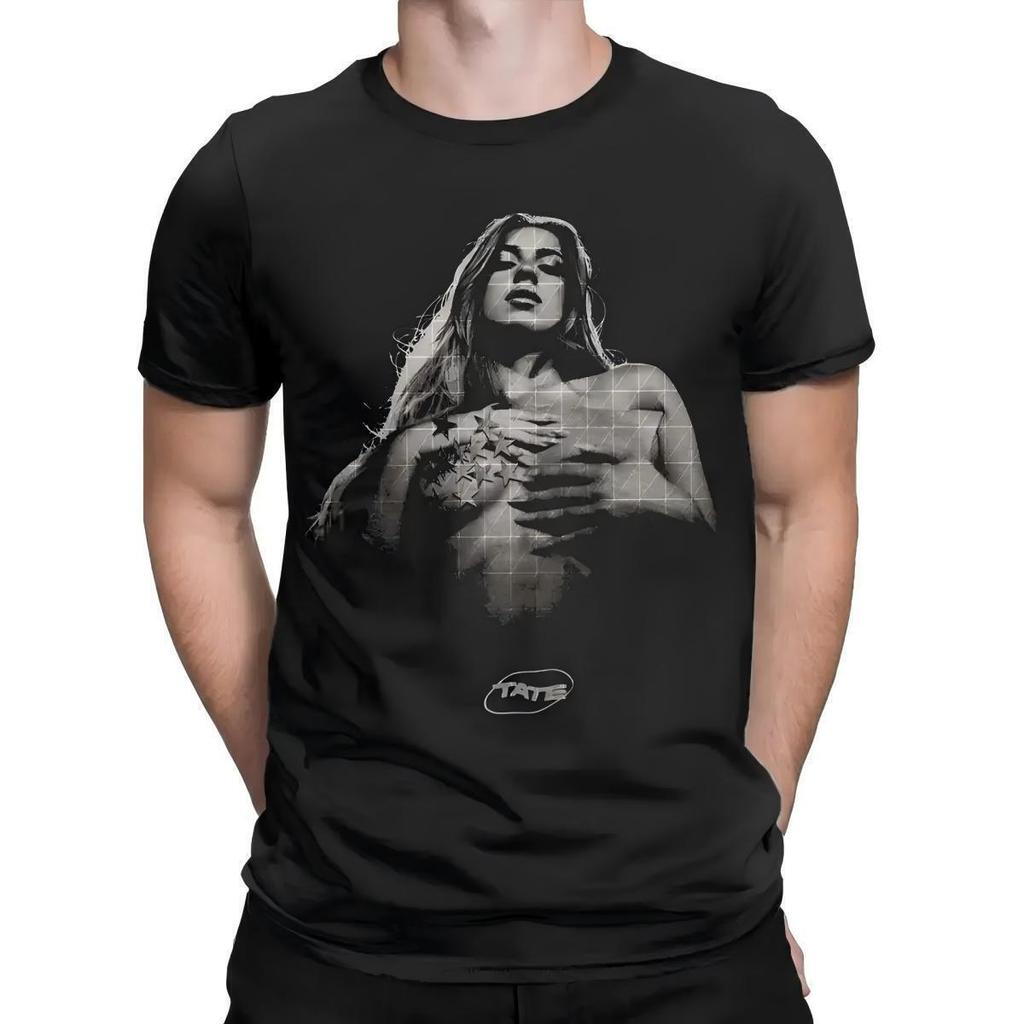 Tate McRae Grayscale Portrait Logo T-Shirt