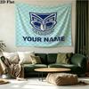 Custom Name New Zealand Warriors Printed Tapestry – Wall Hanging for Bedrooms, Dorms, and Home Decor
