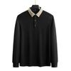 Long Sleeved T-shirt Polo Shirt Men's Base with Fleece T-shirt Top