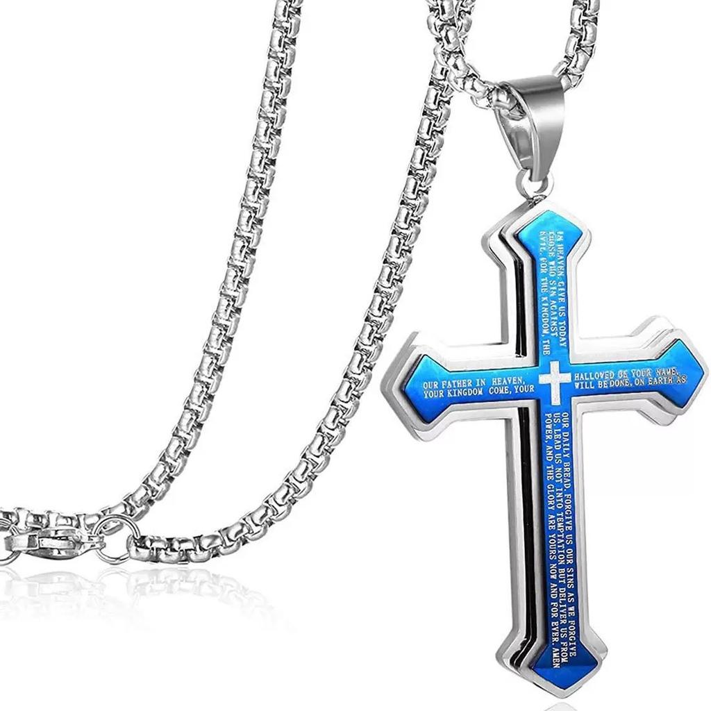 Europe, America, Accessories, Three-Layer Vintage Cross Pendant Men, Necklaces, Accessories 2026