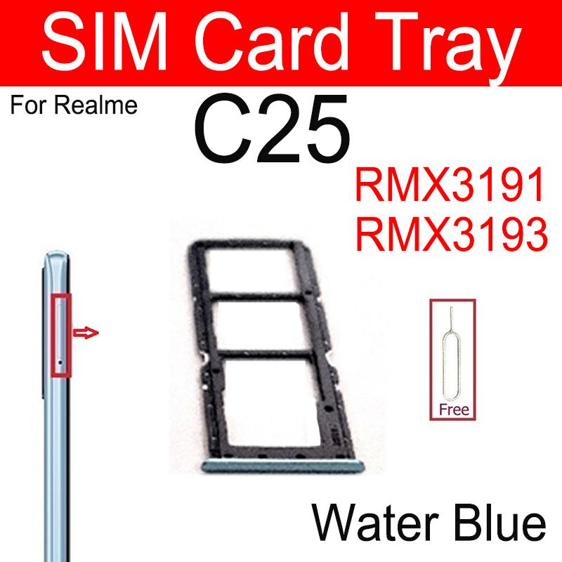 Лоток для SIM-карты для Realme C20 C20A C21 C25 C21Y C25Y C25S, двойной слот для SIM-карты, держатель адаптера, запасные части