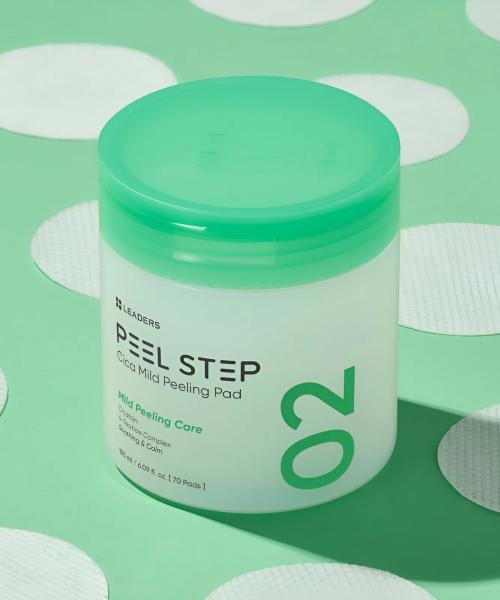 Leaders Peelstep Cica Мягкий пилинг-пэд 180 мл (70 подушечек)