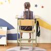 Desk and Chair Set for Children 6+ Years Height Adjustable with Drawer and Hook Natural