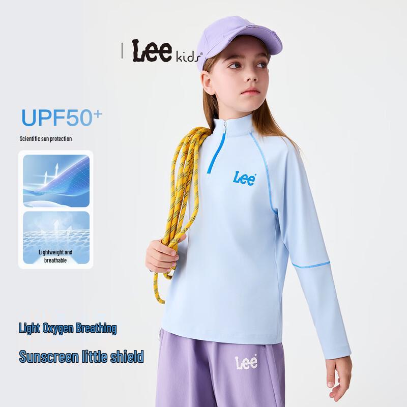 LeeKids Retro Sun Protective Half-Zip Long Sleeve T-Shirt