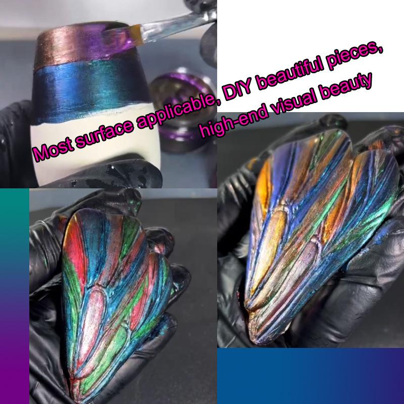 35g Chameleon Metallic Acrylic Paint Angle Shift Color Pigment for Acrylic Painting DIY Resin Art Crafts Painting Supplies