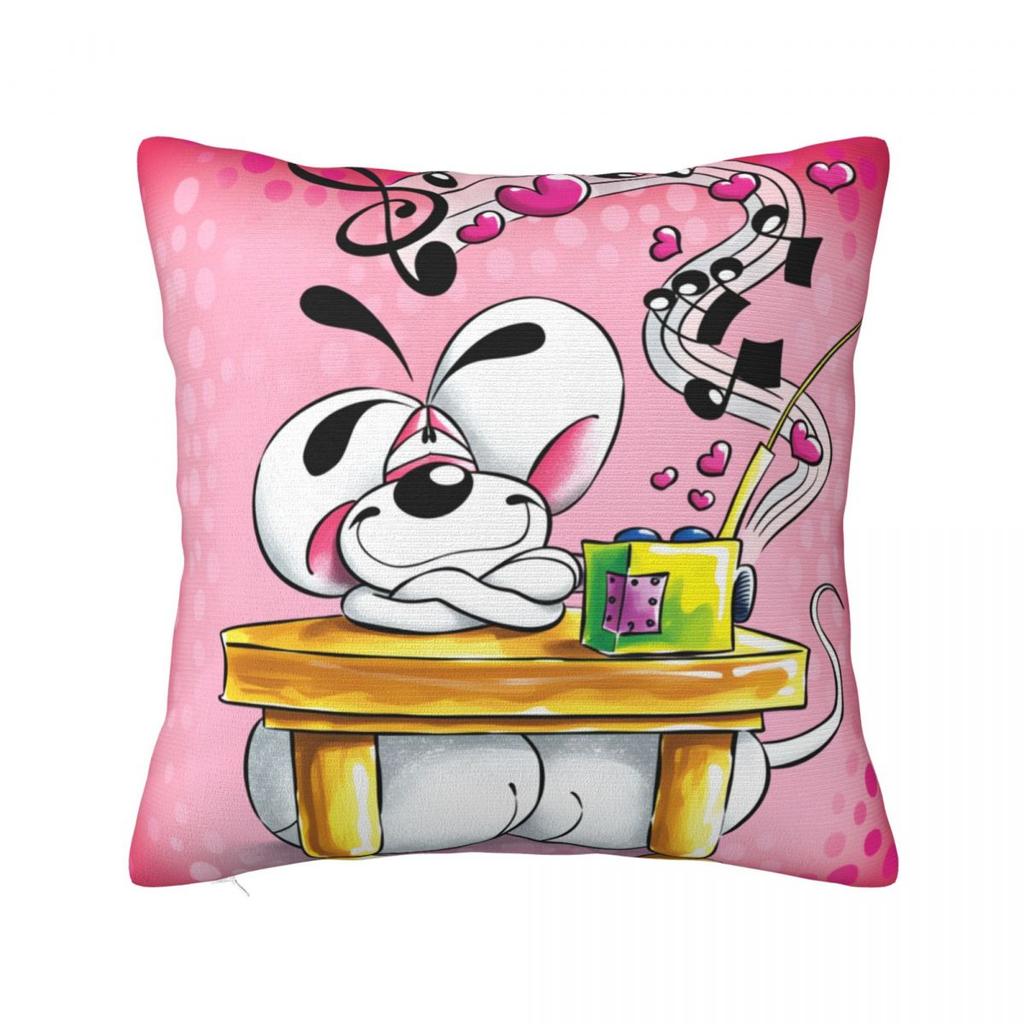 Cartoon Diddl Diddlina Pillow Case Cushion Cover Square Printed Pillow Cover Vintage Pillowcases For Chair Sofa Home Decoration