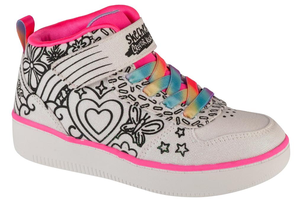 Skechers Sport Court 92 - Color Me Kicks, для девочек белые кроссовки