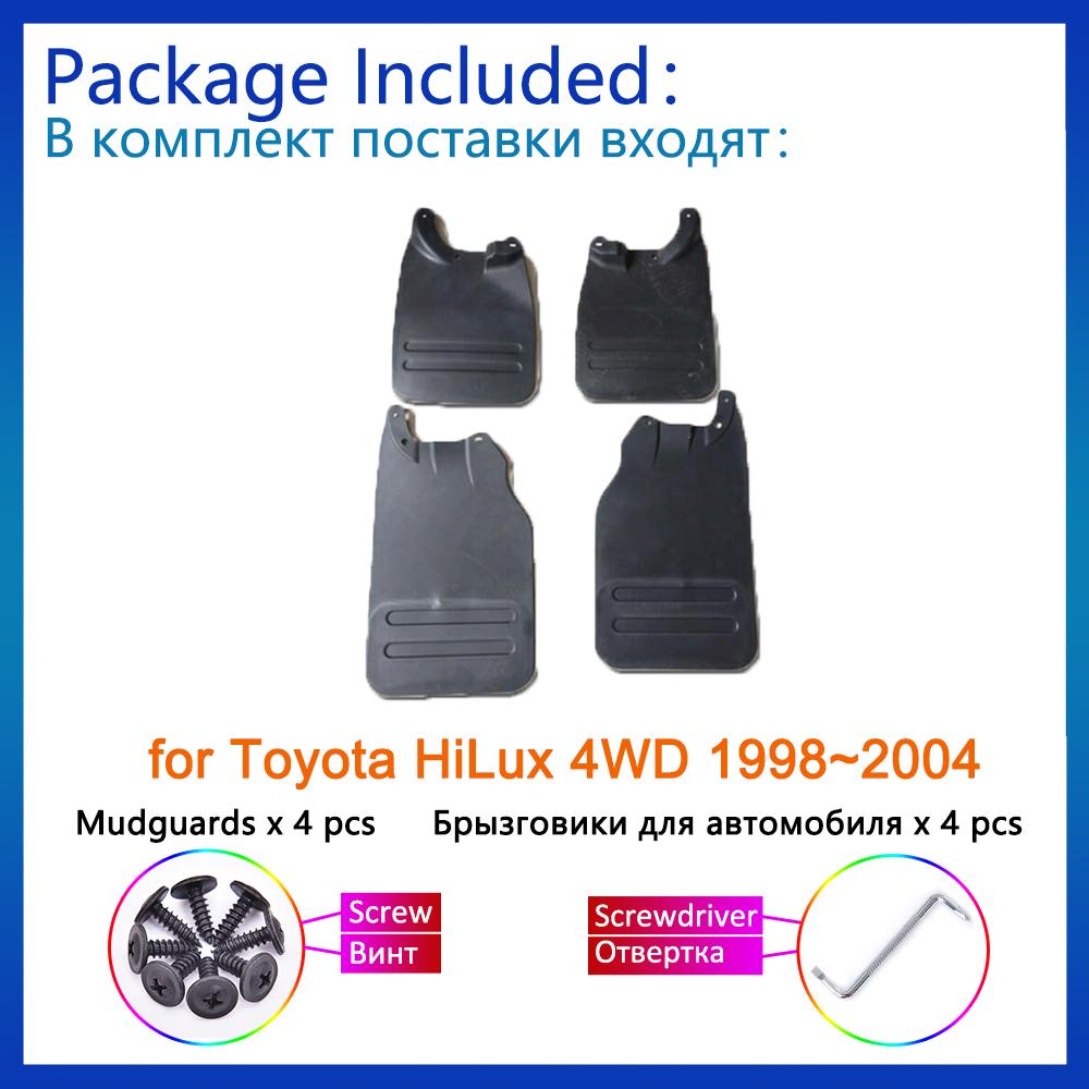 Крылья для Toyota HiLux 4WD 1998 ~ 2005, аксессуары 1999, 2000, 2001, 2002, 2003, 2004, брызговики, брызговики, передние и задние