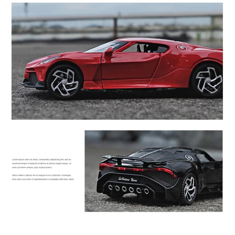 1/32 Bugatti La Voiture Noire Black Dragon Supercar игрушечные литые машины и игрушечные транспортные средства модель автомобиля игрушки для детей