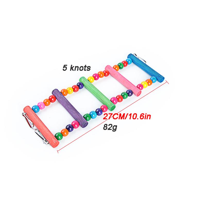 Лестница для попугая, игрушка для питомца, подвесной мостик для обучения птиц, цветной мяч для упражнений, деревянная игрушка для моляров, принадлежности для волнистых попугайчиков, корелла