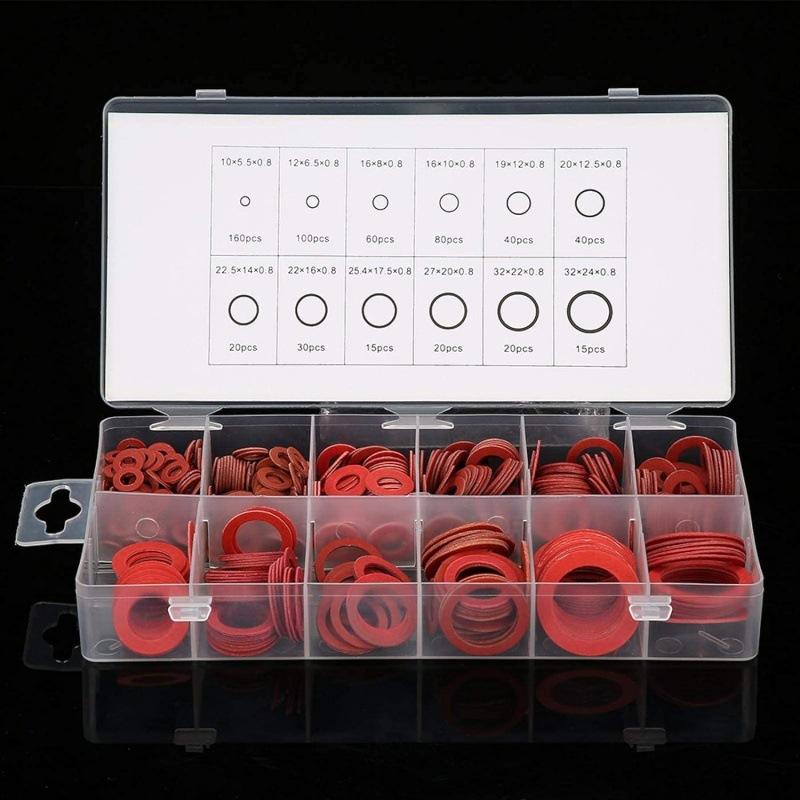 150 Piece Copper Ring Cold Pressed Terminal Line Connectors, Open Pipe Ring Cable Lug Crimp Kit