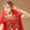Gift Indian Thai Red Gem Nail Rings Golden Finger Bracelet Knuckle Rings Belly Dance Bracelet