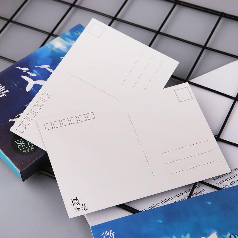 30pcs Vintage Luminous Postcard Glow In The Dark Ocean Greeting Post Card Xmas Greeting Cards Gift
