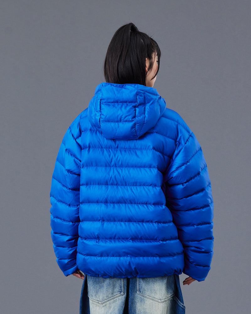 Chance Clothing Down Half Zip Hoodie - Blue