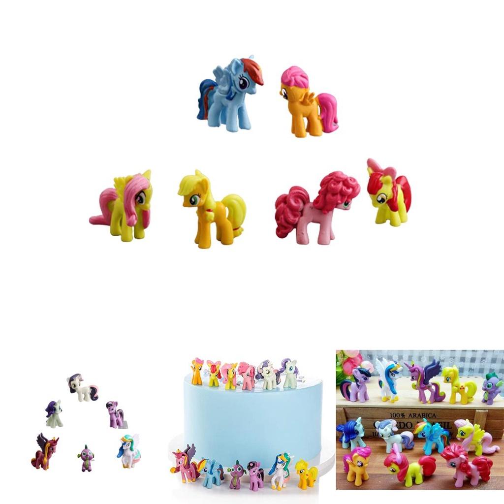 Набор из 12 фигурок My Little Pony, топперы для торта, украшения для дома, подарки