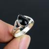 Black Spinel Cabochon HandCrafted Stone Fine Polished 925 Sterling Silver Ring with New Design Gift for Wedding Engagement