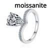 D цвет 2ct муассанит женское кольцо из стерлингового серебра 925 пробы модное обручальное кольцо с бриллиантом обручальное кольцо подарок для подруги изысканный ювелирный подарок