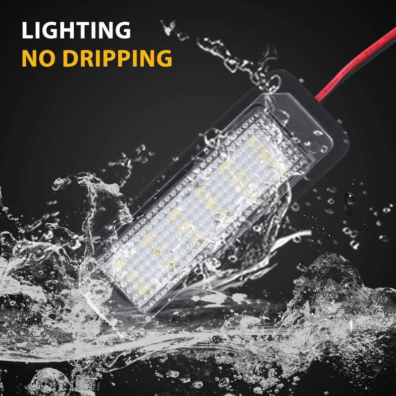 Durable-2Pcs 12V Led Number License Plate Light Lamps For Golf 4 5 6 7 Car License Plate Lights Exterior Accessories