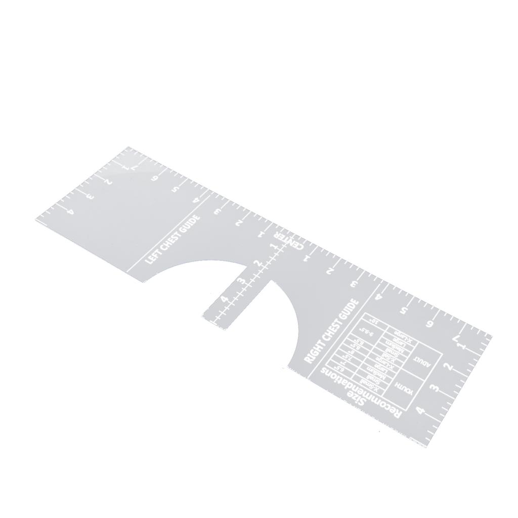 Линейка для печати на футболках, акриловый инструмент для выравнивания круглой горловины, центрирующая линейка для шитья