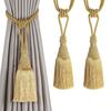 1&2 шт. Декоративные подхваты для штор Ручной работы Элегантные веревочные подхваты Кисти Подхваты для драпировок Декор Аксессуары для комнаты Держатель для штор