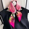 Pure Silk Scarf Women Neck Square Headband Scarves Bandana  Fashion Hijab Poncho Scarves Pashmina  Female Foulard 53Cm