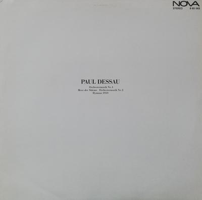 LP Пластинка ПАУЛЬ ДЕССАУ - Оркестровая музыка №4, Море бури 885065 NOVA 1974 Немецкий Дем Классика Б/У