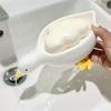 1 шт. Милая мыльница в виде утки, самоосушающийся пластиковый поднос, полка для хранения в ванной, не допускающая скопления воды, идеально подходит для раковины или ванны