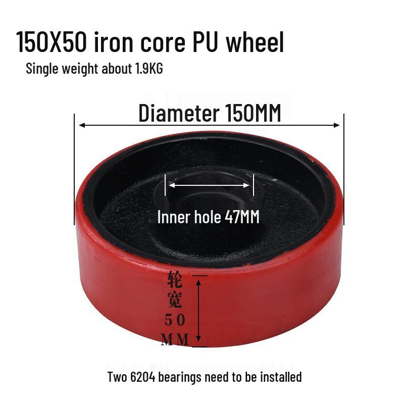 Hydraulic Pallet Truck Nylon Wheels & Iron Core PU Forklift Accessories