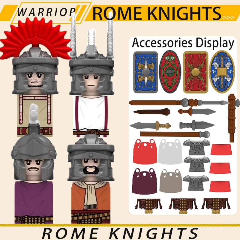 MOC Средневековый Военный Рим Рыцари Серия Строительные Блоки Замок Солдаты Фигурки Аксессуары Щит Кирпичики Рождественские Игрушки Подарки