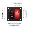 Car Turn Signal + Hazard Switch Panel With Flasher Relay 2 Gang Aluminum Panel Kit Waterproof 12V 20A