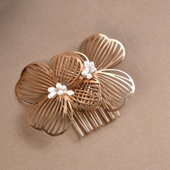 Свадебная расческа в корейском стиле с цветочным декором, противоскользящая заколка для волос, свадебные головные уборы в стиле ретро, аксессуары для волос