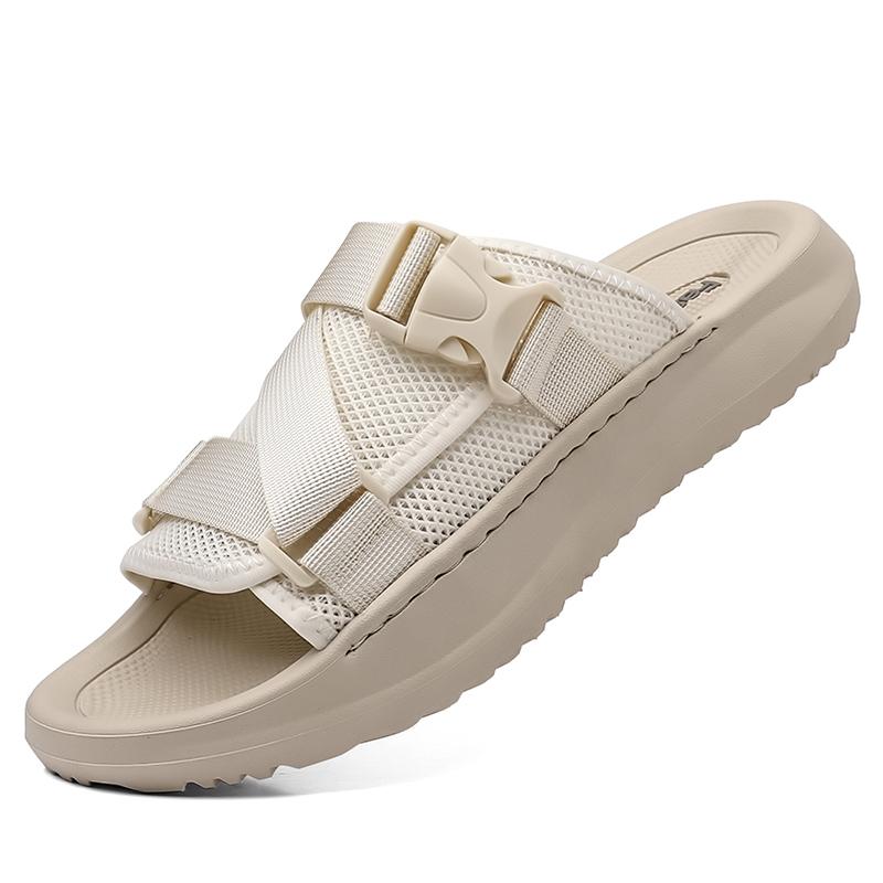 Fashion Lightweight Soft Sole Walking Shoes New Men's Breathable Mesh Slippers Comfortable Beach Sandals Non-Slip Outdoor Slides Flats