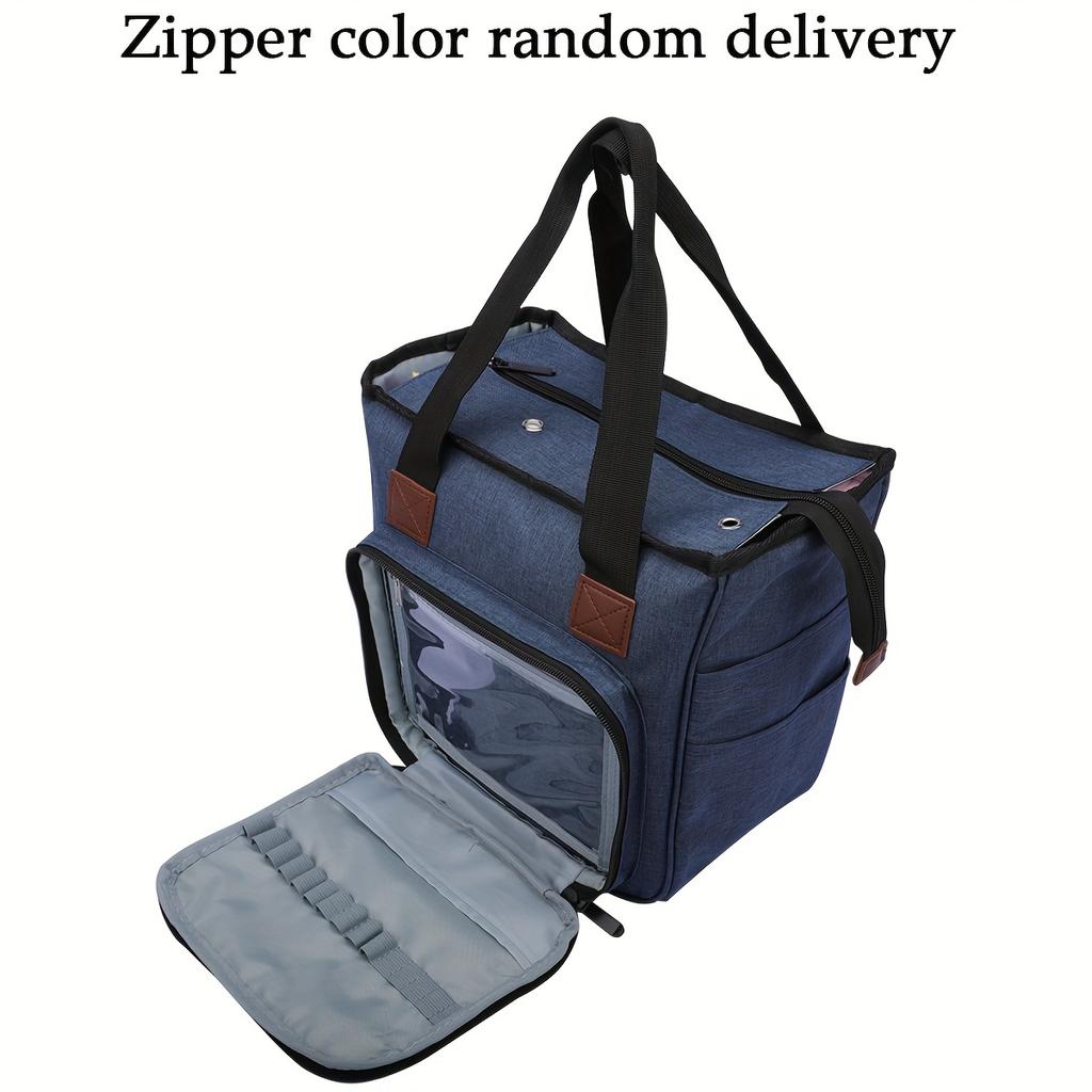 1 шт., органайзер для вязания пряжи, сумка-органайзер для вязания, сумка для хранения пряжи, большая вместительная сумка для вязания крючком, портативная сумка для пряжи