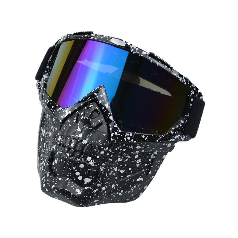 New off-road motorcycle goggles, windproof visor, quick-release skull mask, helmet accessory, UV protection, windproof