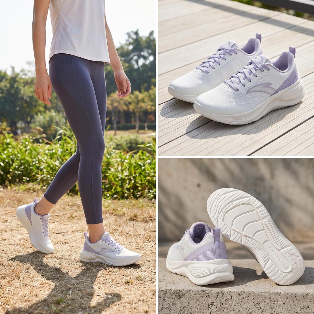Anta Low top Casual Running Shoes Women's White Purple 922535508-4