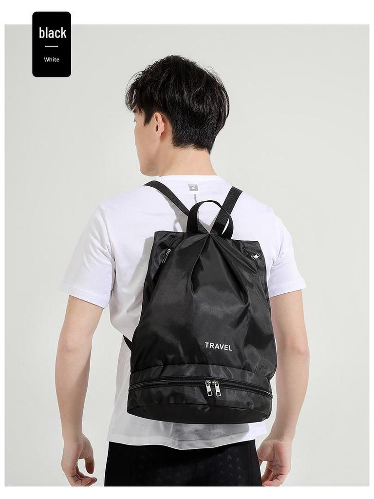 Women's Large Capacity Gym and Swim Bag - Drawstring, Dry/Wet Separation, for Short Trips and Sports