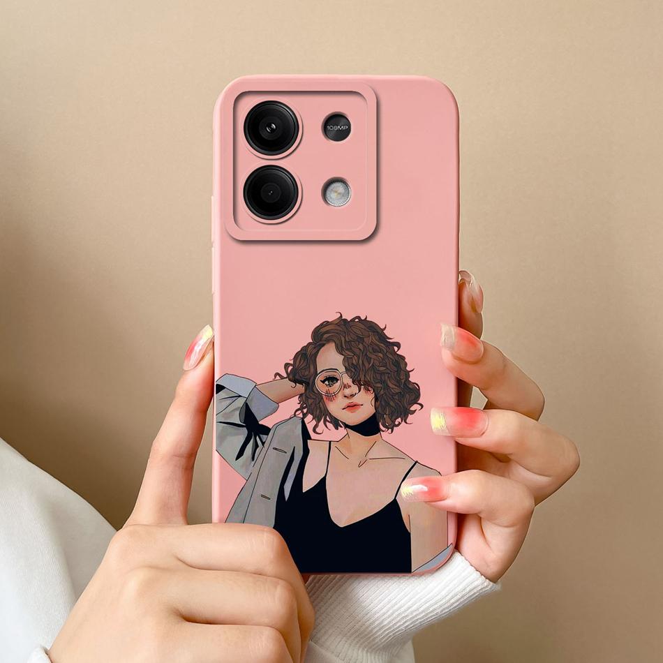 Чехол для телефона Xiaomi Redmi Note 13 Pro, мишка, жидкий силикон, полная защита, противоударная крышка для Redmi Note13 13Pro 4G 5G Capa