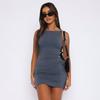 Summer Casual Fashion Mini Sleeveless Wrap Y2K Basic Vest Dress Oufits Sexy Elegant Women Club Party Evening Dress