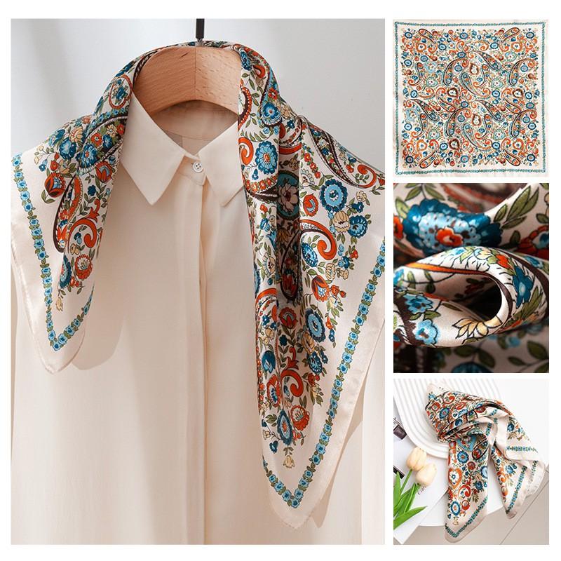 Mulberry Silk Scarf 53cm Square Neckerchief Women Fashion