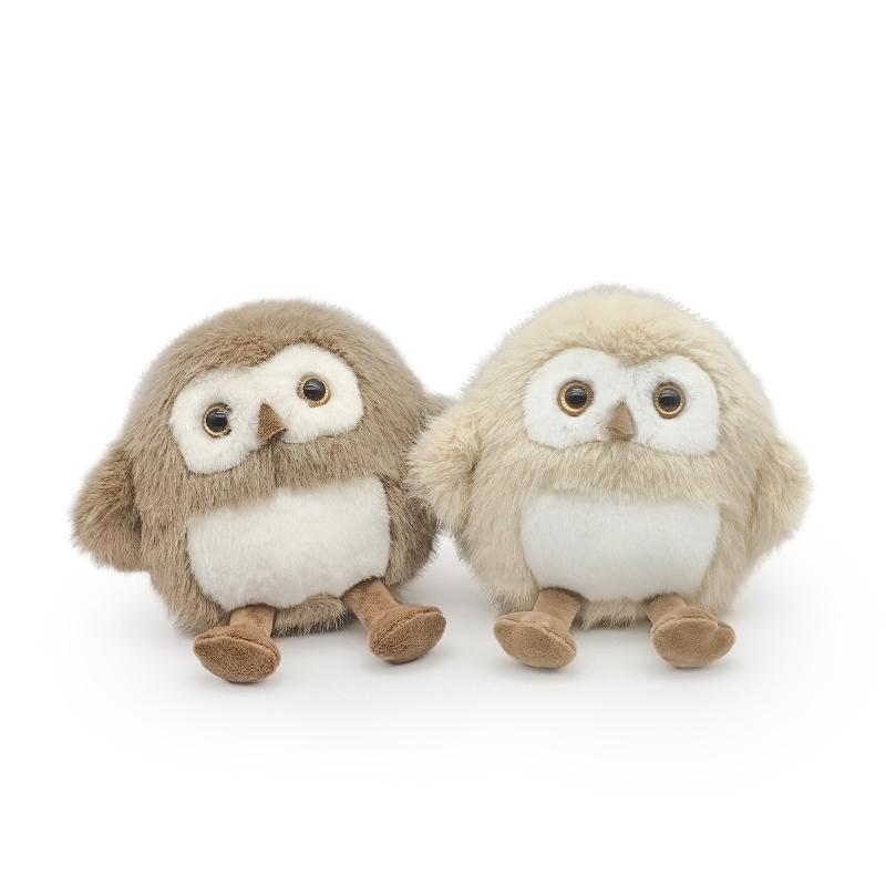 20cm New Cartoon Simulation Owl Doll Cute White Brown Owl Plush Stuffed Animal Toy Boys and Girls Children Birthday Holiday Gift