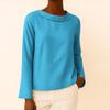 Women's Fashionable Long-sleeved Pullover And Solid-color Top