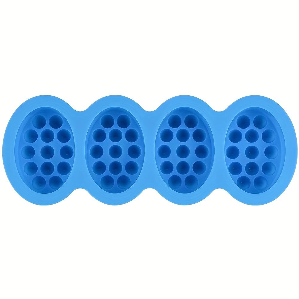 4 -Cavities Silicone Massage Soap Mold Oval Candy Making Mould Caking Baking Tray Muffin Cups