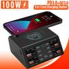 100W 8 Ports USB Type C Fast Charger Station QC3.0 PD3.0 PPS Wireless Charging Desktop Phone Quick Charge for IPad Tablet Phone